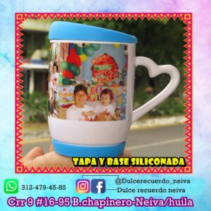MUGS CON TAPA Y BASE SILICONADA