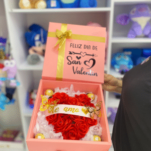 CAJA LISA CON ROSAS ETERNAS