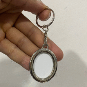 LLAVERO METÁLICO AVOLADO DOBLE CARA PERSONALIZADO