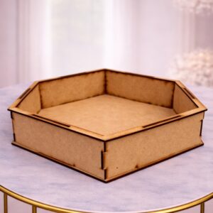 CAJA HEXAGONAL MADERA