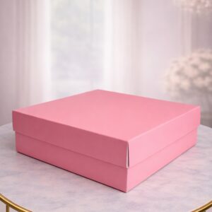CAJA DE CARTON LISA ROSADA